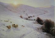 Joseph Farqharson The Sun Peeped oer yon Southland Hills oil on canvas